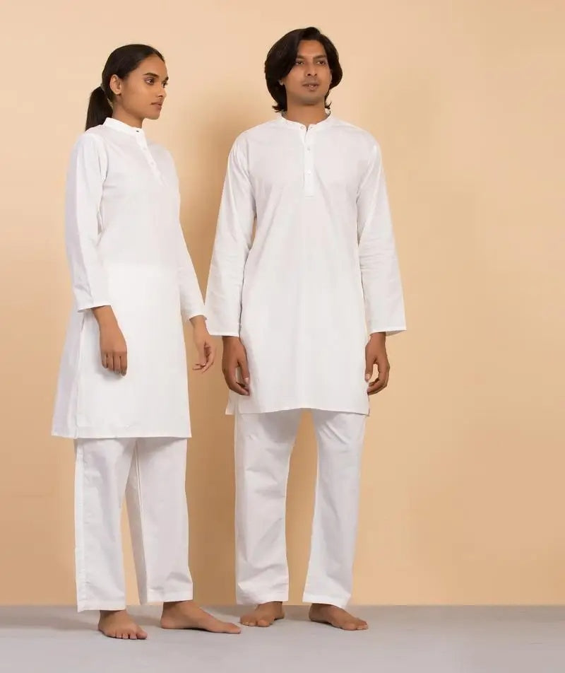 Women's Organic Cotton Sadhana Pyjama - White