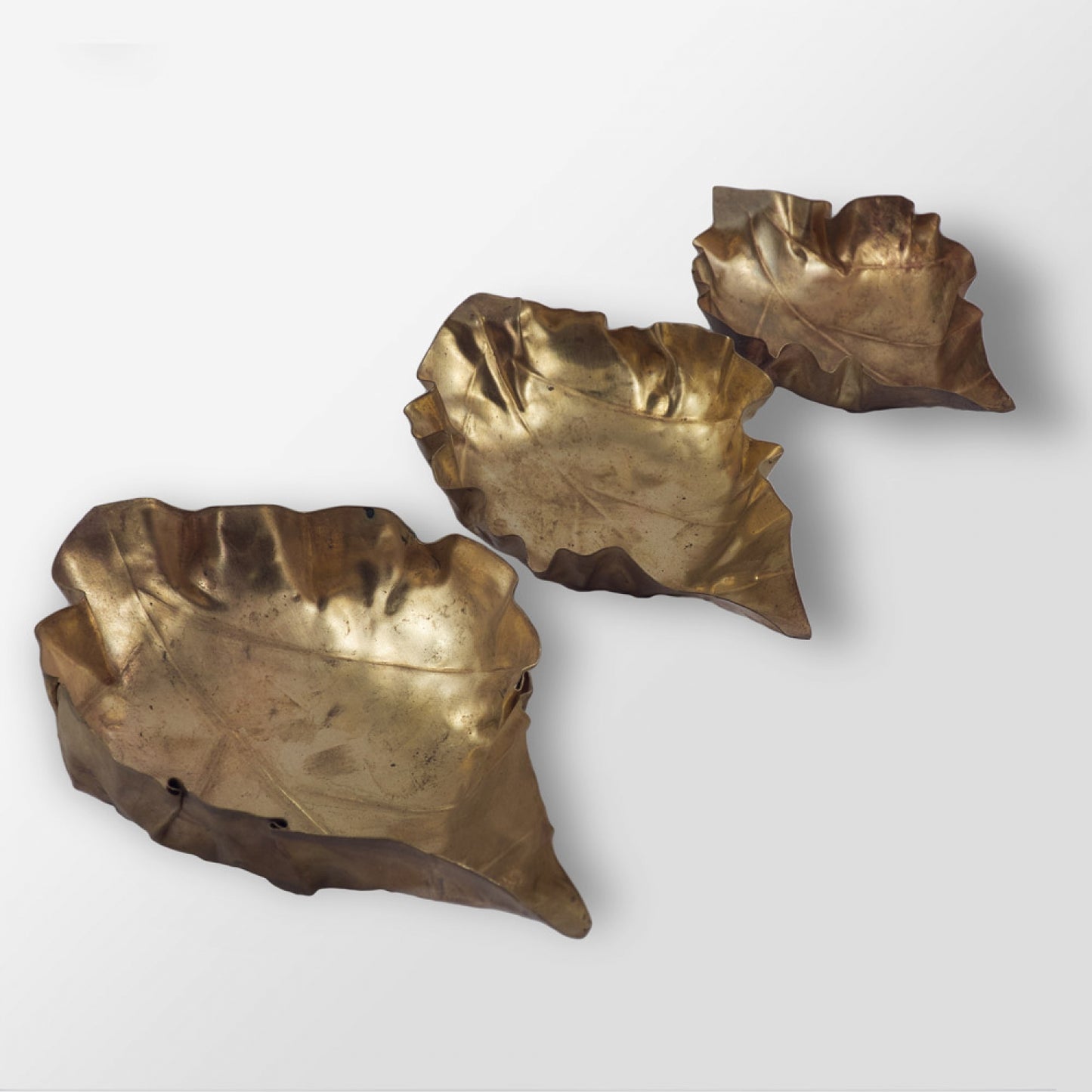 Metal Leaf Deepam - Big