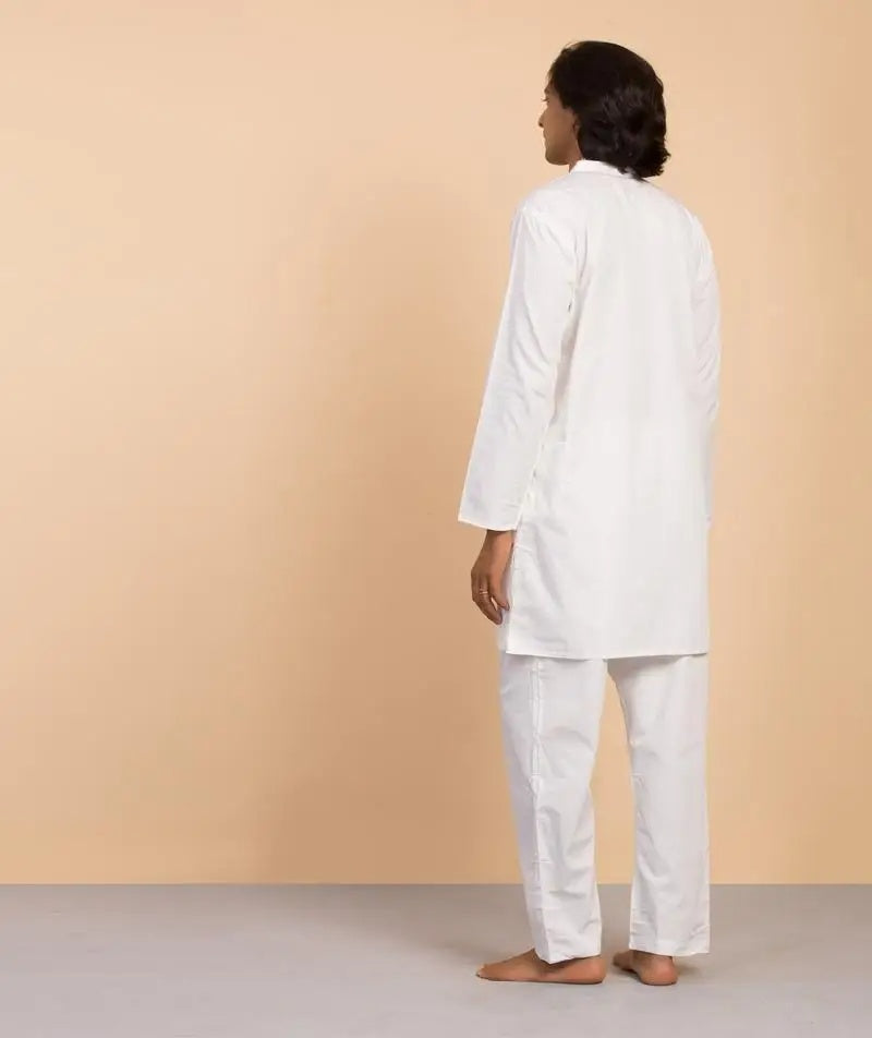 Men's Organic Cotton Sadhana Kurta - White