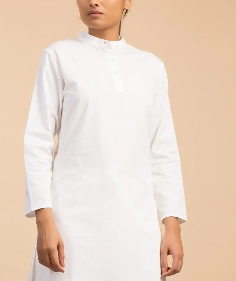 Women's Organic Cotton Sadhana Kurta - White