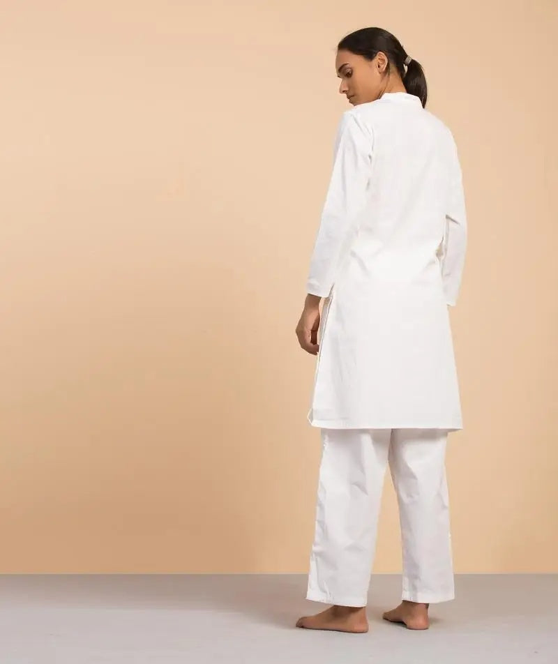 Women's Organic Cotton Sadhana Kurta - White