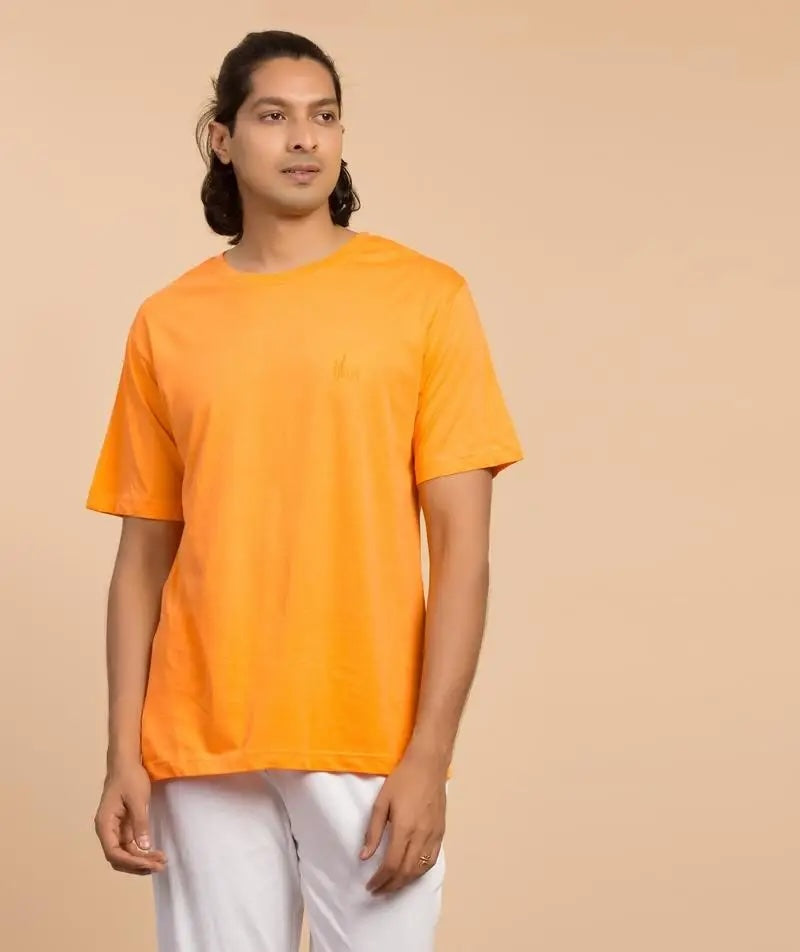 Unisex Organic Cotton Sadhana Half-Sleeve T-Shirt - Orange