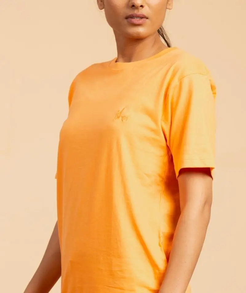 Unisex Organic Cotton Sadhana Half-Sleeve T-Shirt - Orange