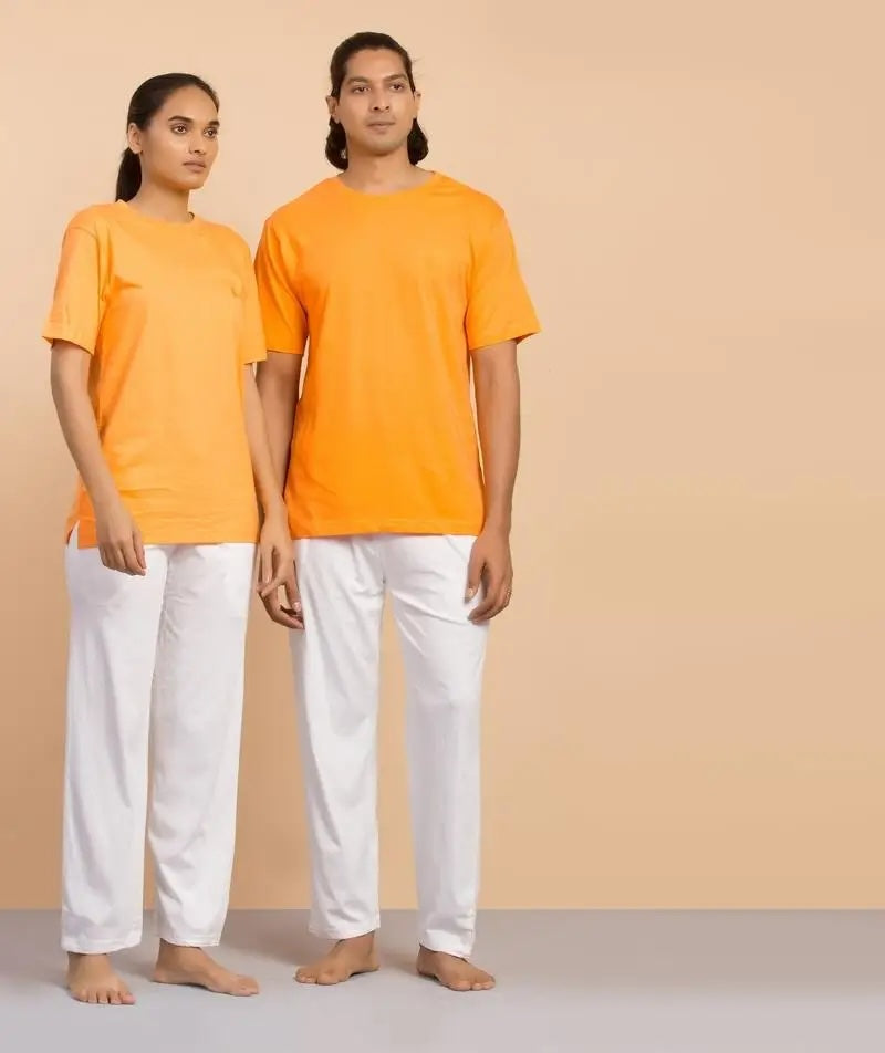 Unisex Organic Cotton Sadhana Half-Sleeve T-Shirt - Orange