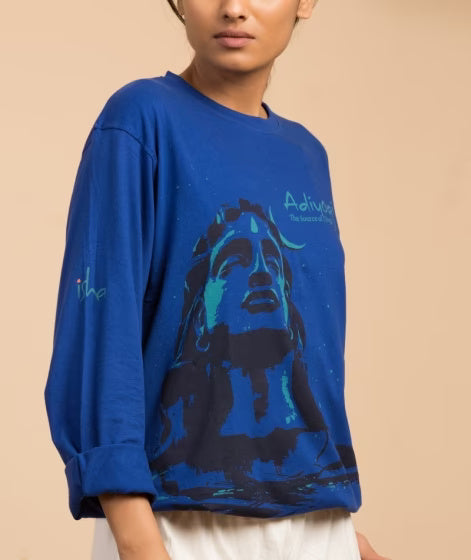 Unisex Adiyogi T-Shirt - Blue