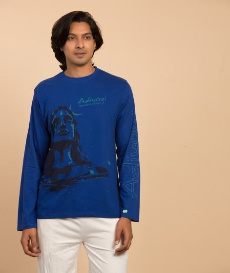 Unisex Adiyogi T-Shirt - Blue