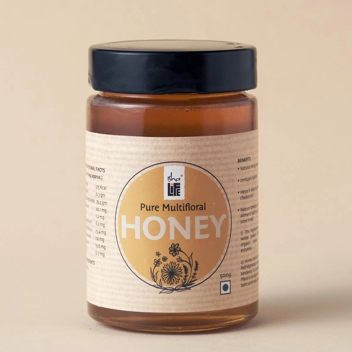 Pure Multi Floral Honey, 500gm. Processed and filtered. High in medicinal value. Suggested for cold related symptoms. Good for Immunity.