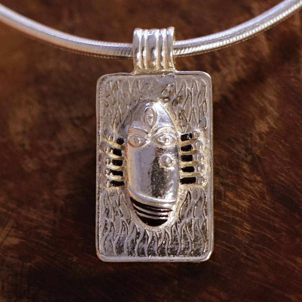 Linga Bhairavi Silver Pendant - Small