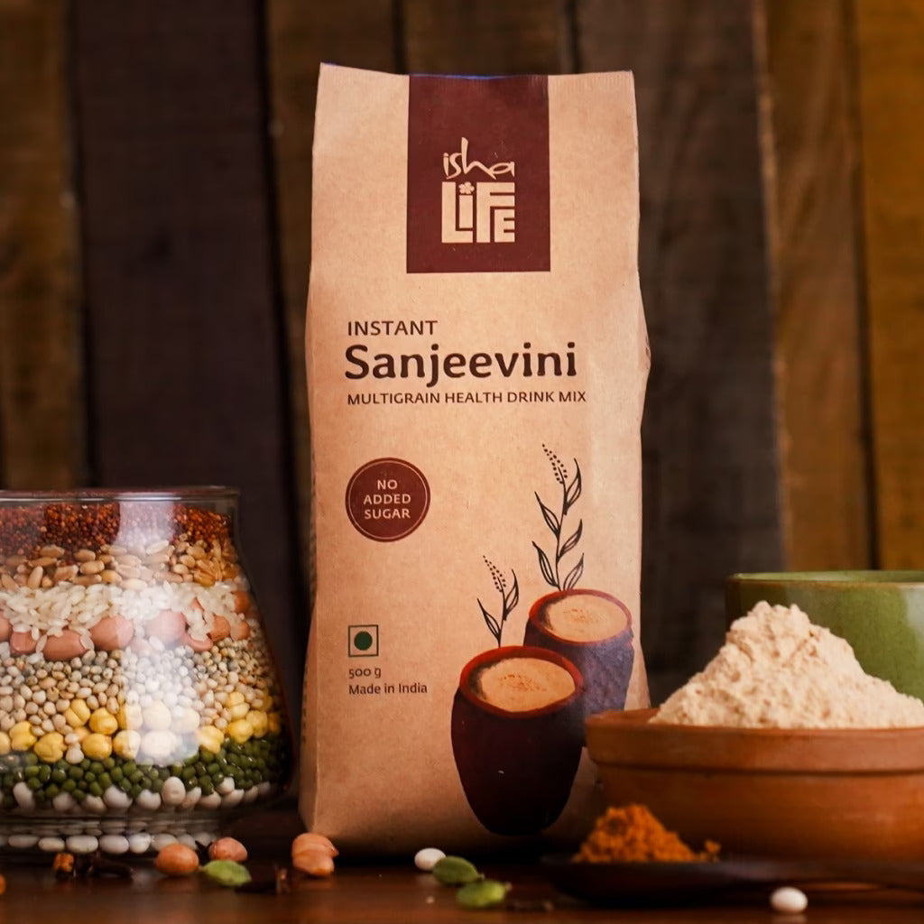 New Instant Sanjeevini Multigrain Health Drink Mix(500 gms). No Added Sugar. Traditional recipe. Contains millets, grains, legumes and spices.