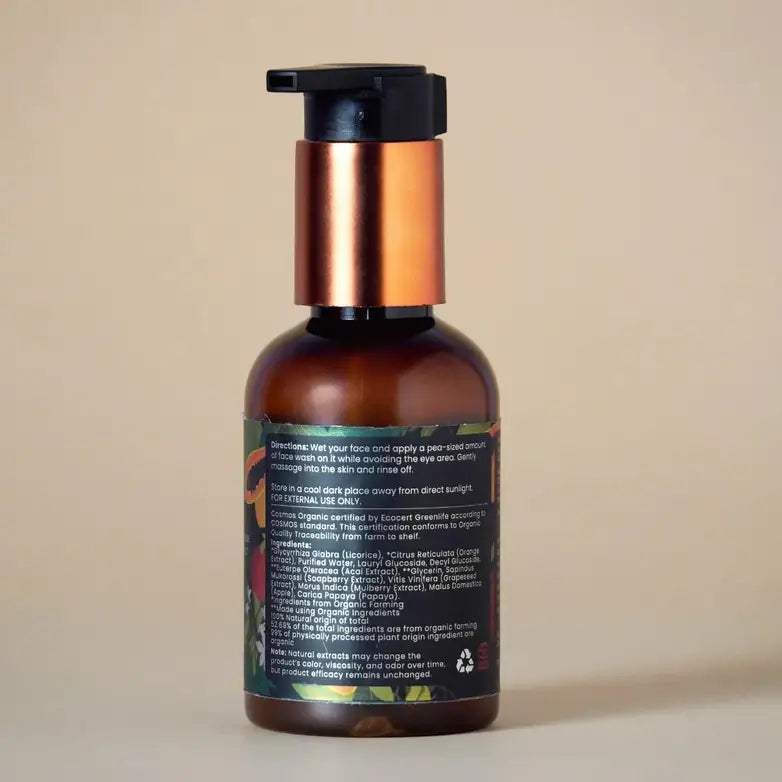 Cell Renewal Organic Face Wash With Apple & Papaya Extract (All Skin Types) - 100ml