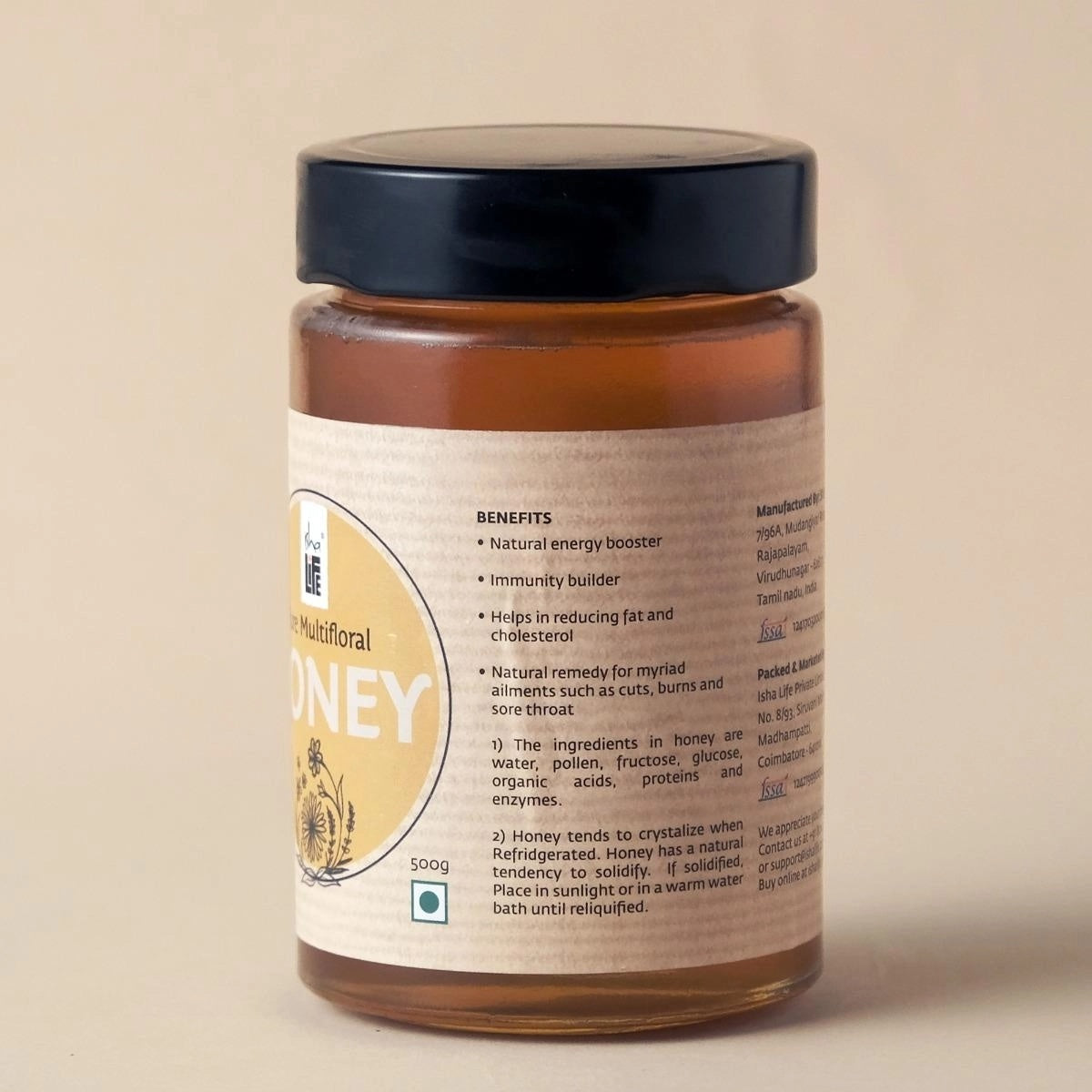 Pure Multi Floral Honey, 500gm. Processed and filtered. High in medicinal value. Suggested for cold related symptoms. Good for Immunity.