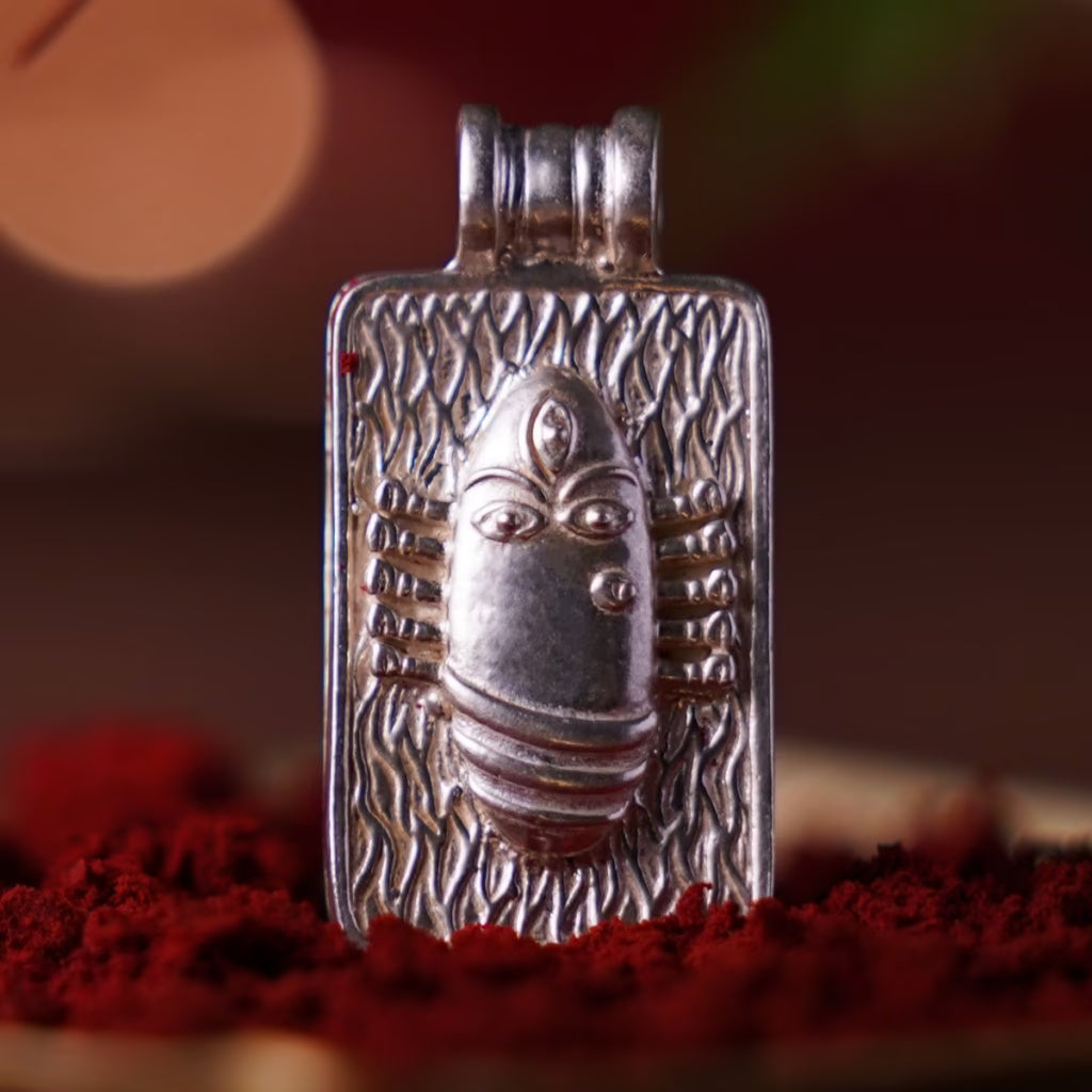 Linga Bhairavi Silver Pendant - Large