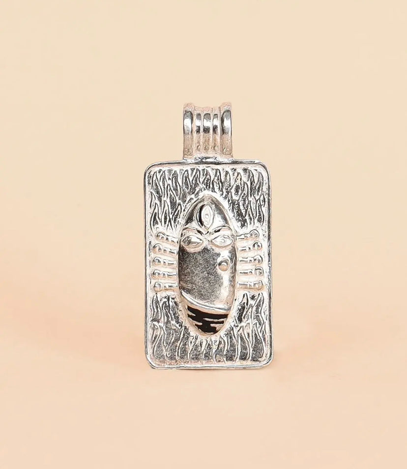 Linga Bhairavi Silver Pendant - Small