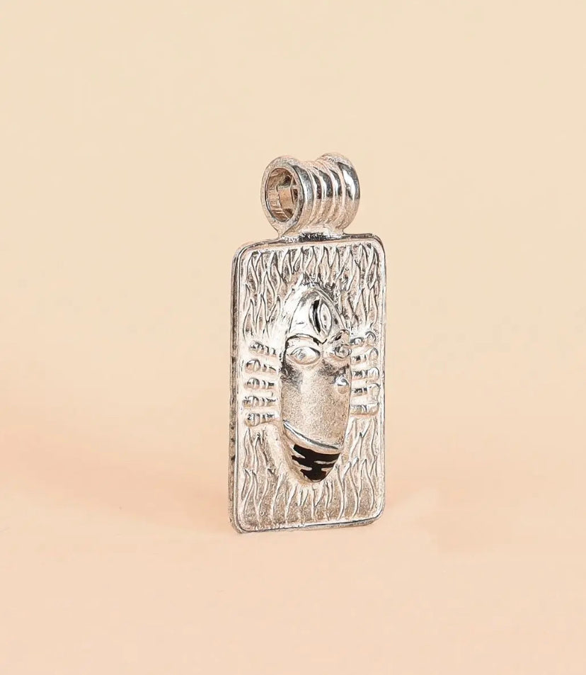 Linga Bhairavi Silver Pendant - Small