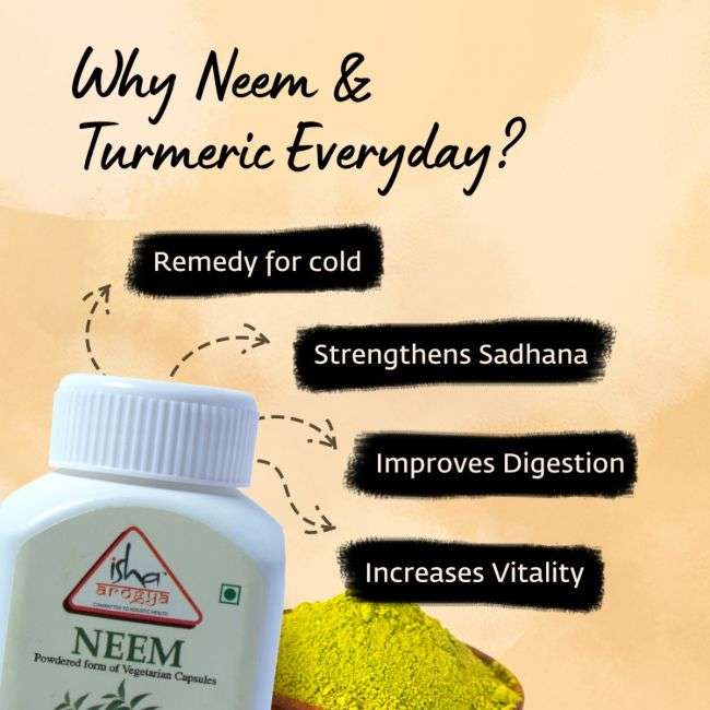 Neem & Turmeric Powder in Veg Caps Comb Pack, 100 pcs each