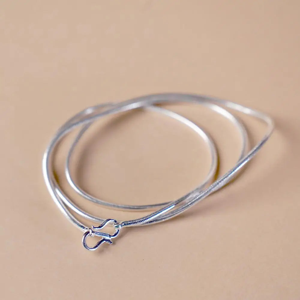 Linga Bhairavi Silver long Chain. Holds Linga Bhairavi Gold, Silver and Copper pendants.