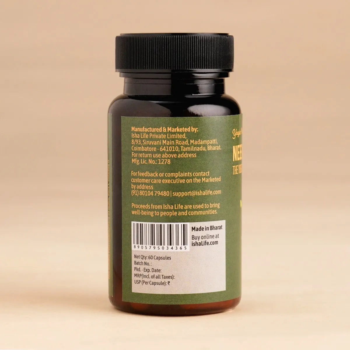 Neem & Turmeric Powder in Veg Caps Comb Pack, 60 pcs each