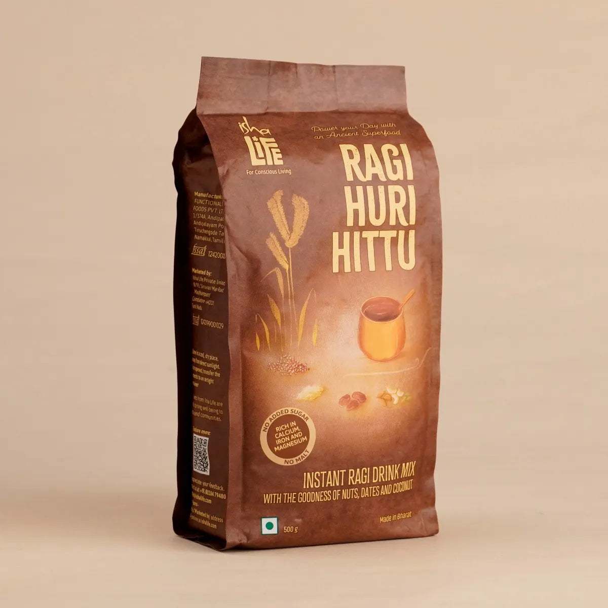 Ragi Huri Hittu (Instant Ragi Drink Mix) - 500 gms