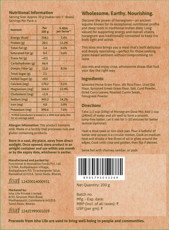 Horsegram Dosa Mix 200g