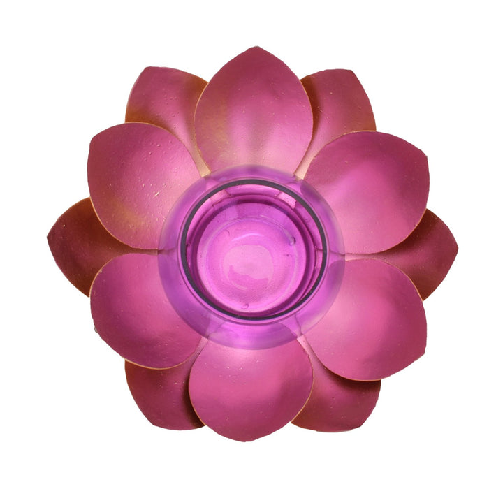 Lotus Tea Light Holder - Purple