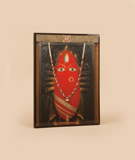 Linga Bhairavi Photo - Kumkum (6"W x 8"H)