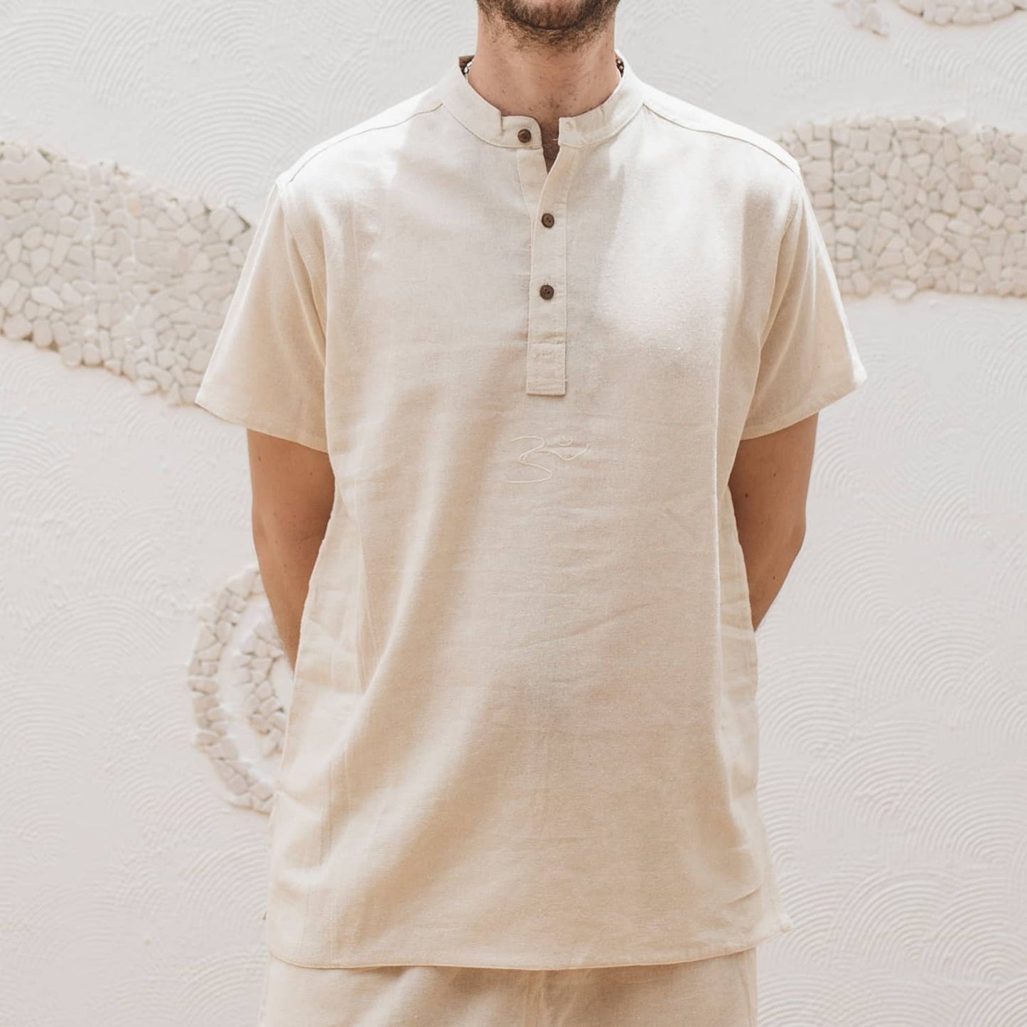 Organic Mens Aum Kurtha Undyed - Off-White