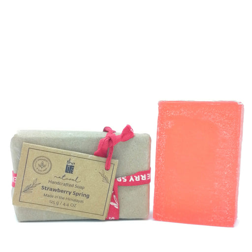 Hand Made Transparent Soap Strawberry Spring, Sls free 125gms