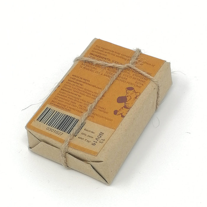 Turmeric & Sandal Handmade Transparent Soap (Paraben & SLES Free), 125 gm