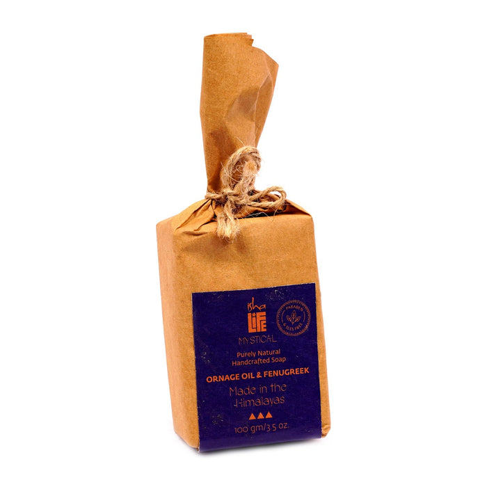 Orange Oil and Fenugreek Natural Vegetable Soap (Paraben & SLES Free), 100 gm