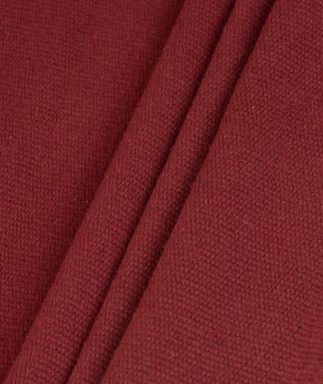 Cotton Yoga Mat (Maroon) - Rubber Coated Bottom