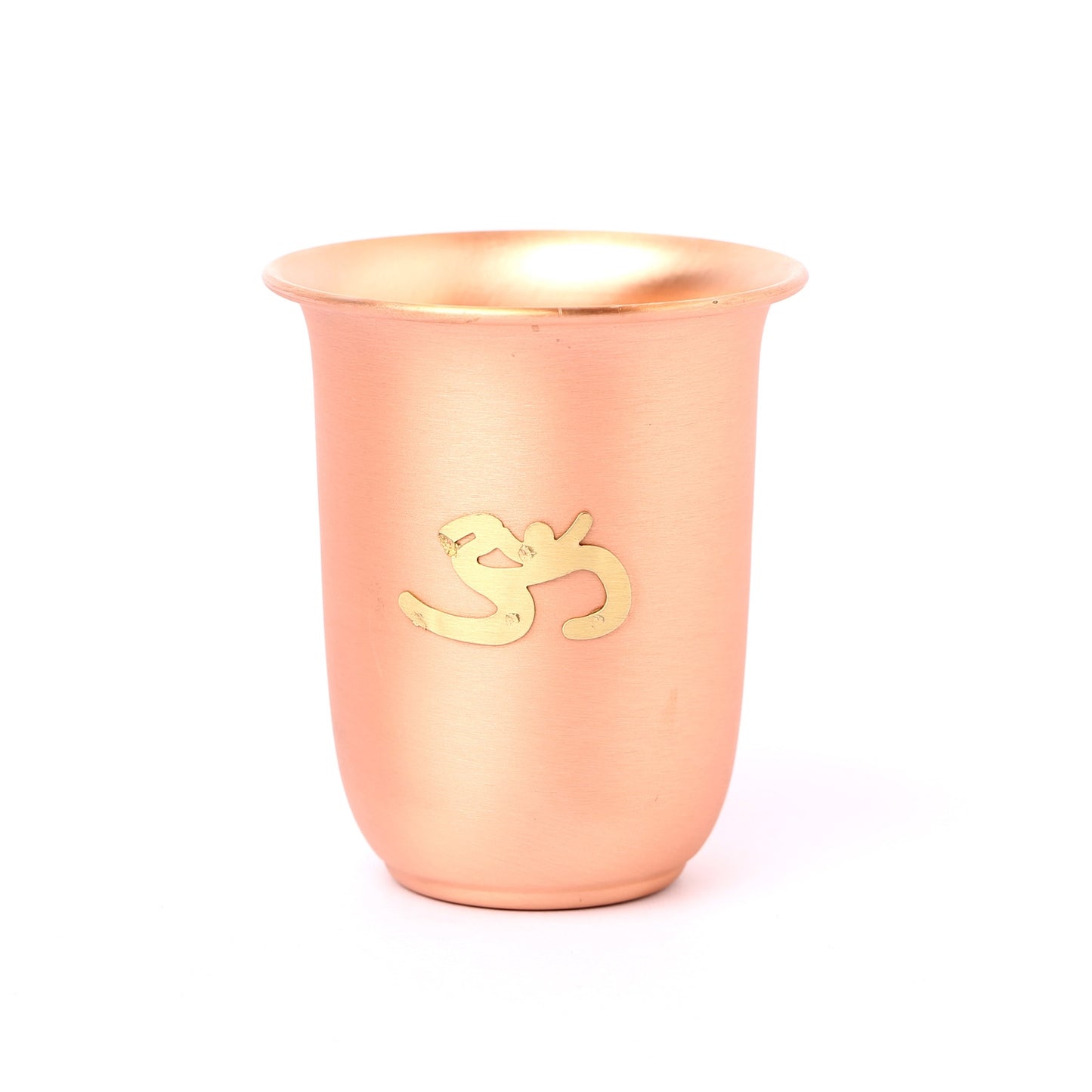 Matte Finish Copper Glass with Brass Aum, 200 ml