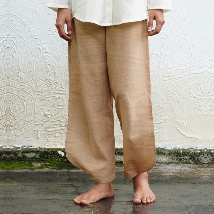 Women's Hand woven Pants - Khaki