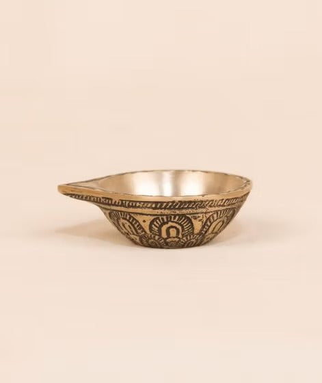 Handcrafted Antique Brass Diya