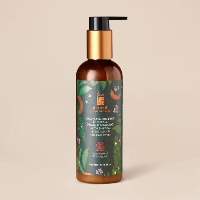 Bloom Hairfall Control & Repair Organic Shampoo with Shikakai and Jatamansi(All hair types) - 200ml