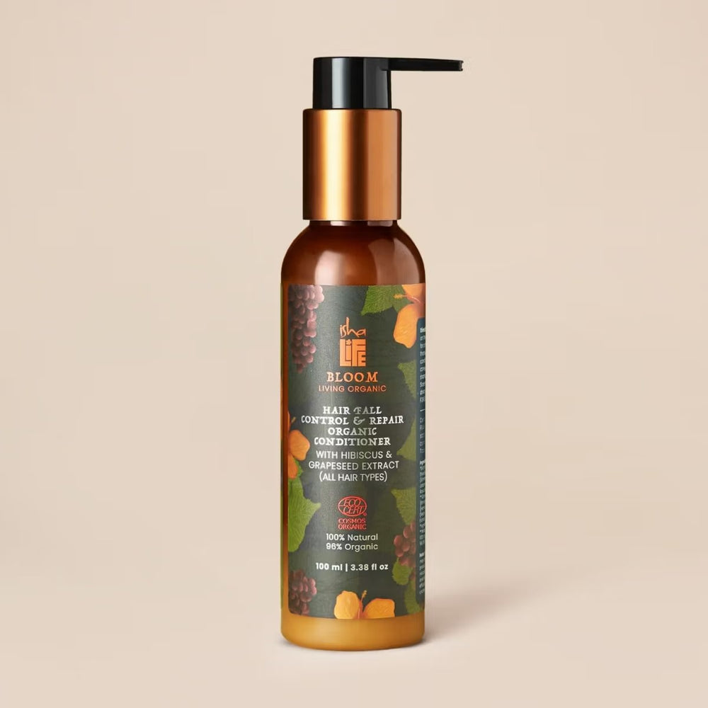 Bloom Hair Fall Control & Repair Organic Conditioner with Hibiscus & Grapeseed Extract (All Hair Types) - 100ml