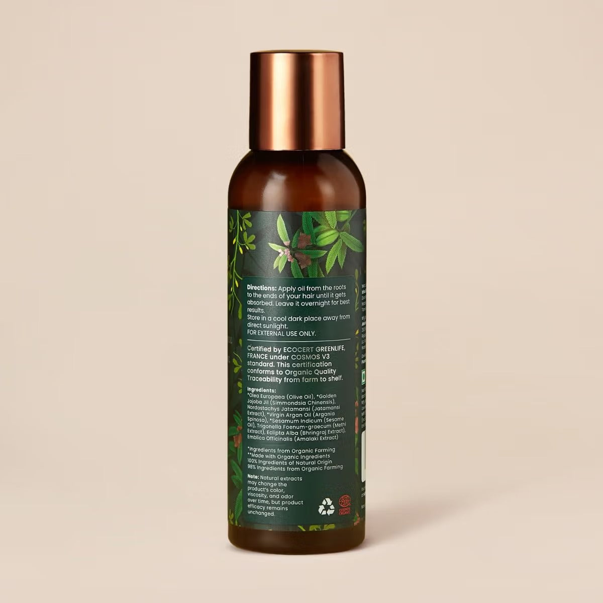 Bloom Hair Fall Control & Repair Organic Hair Oil With Sesame Oil & Methi Extract (All Hair Types) 100ml