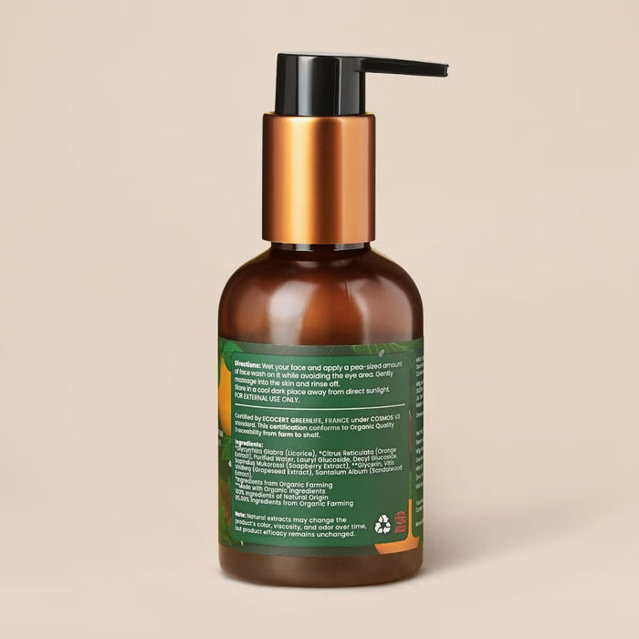 Bloom Shine & Glow skin Brightening Organic Face wash With Orange & Licorice Extract 100ml