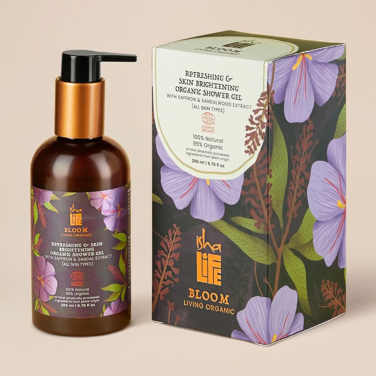 Bloom Refreshing & Skin Brightening Shower Gel With Saffron & Sandalwood Extract 200ml