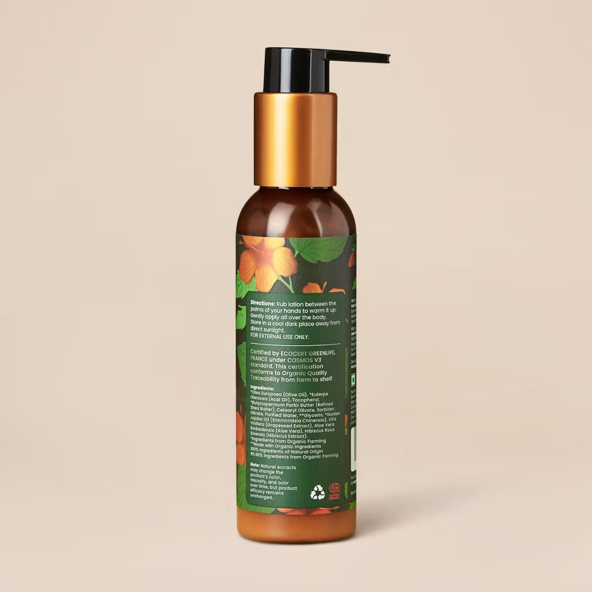 Bloom 24 Hours organic Body Lotion (Normal to Dry Skin) 100ml