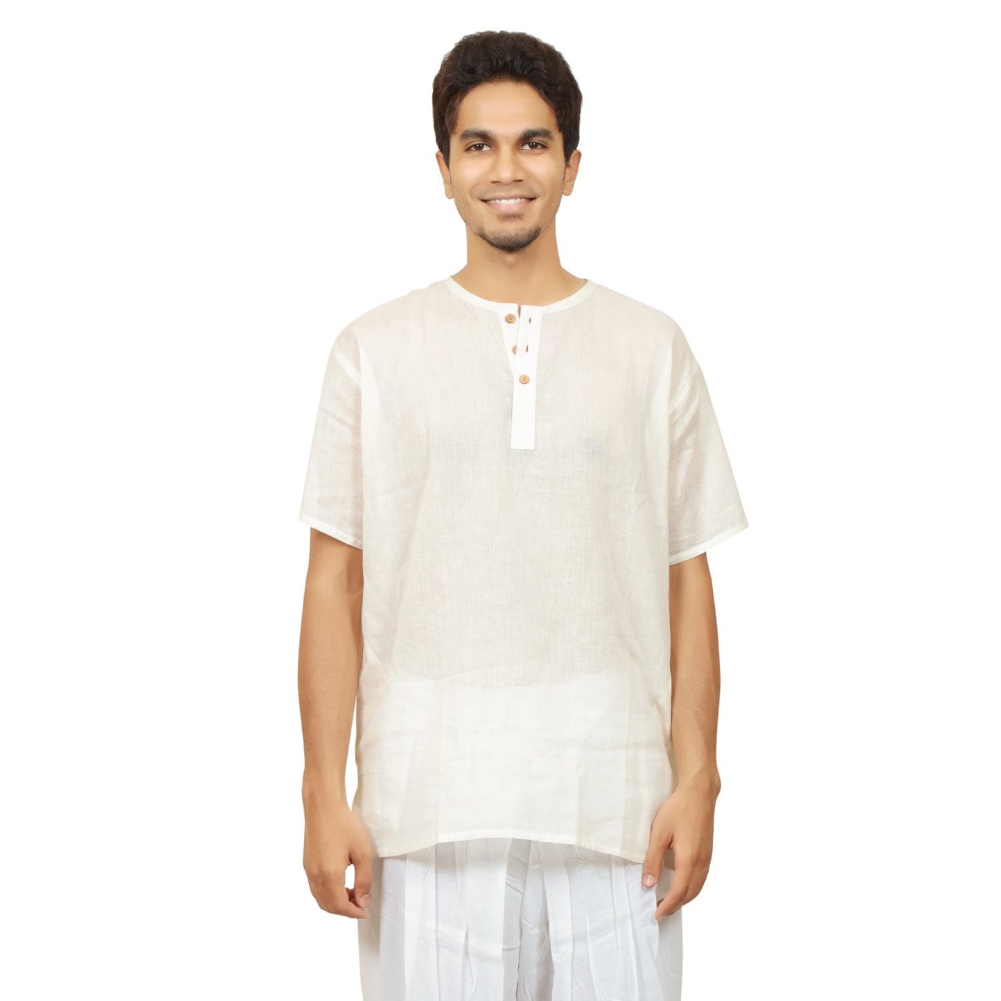 Kurta Hemp - Short Sleeve White